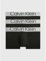 Pánske trenírky 3 Pack Low Rise Trunks Steel Micro 000NB3074A7V1 čierna - Calvin Klein