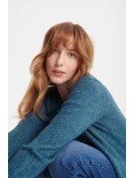 Dámský svetr model 19344918 modrý - Greenpoint Dámský svetr model 19344918 modrý - Greenpoint