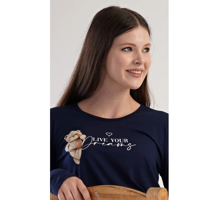 Dámské pyžamo dlouhé Méďa