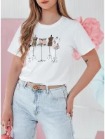 Dámské tričko s potiskem bílé Dstreet model 21984217 - FashionStreet