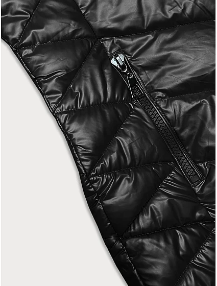 Černá prošívaná dámská zimní bunda model 21246943 - J.STYLE Černá prošívaná dámská zimní bunda model 21246943 - J.STYLE