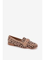 Mokasyny Loafersy Damskie Z Ozdobnym Elementem Panterka Beżowe Evelora Mokasyny Loafersy Damskie Z Ozdobnym Elementem Panterka Beżowe Evelora