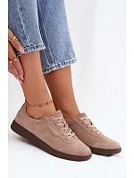 Dámske semišové kožené tenisky Vinceza 79635 beige
