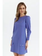 K148 Trapézové šaty - svetlo fialové