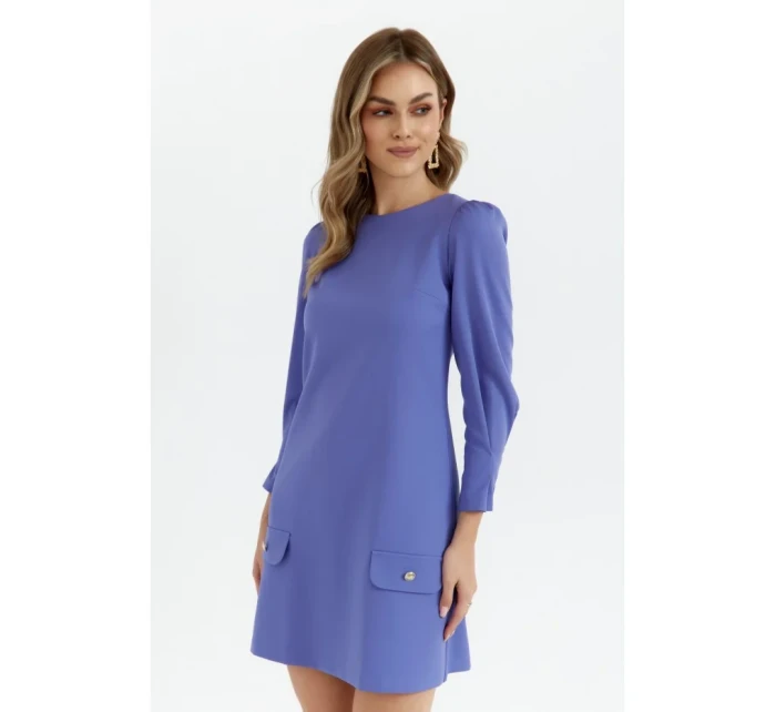 K148 Trapézové šaty - svetlo fialové