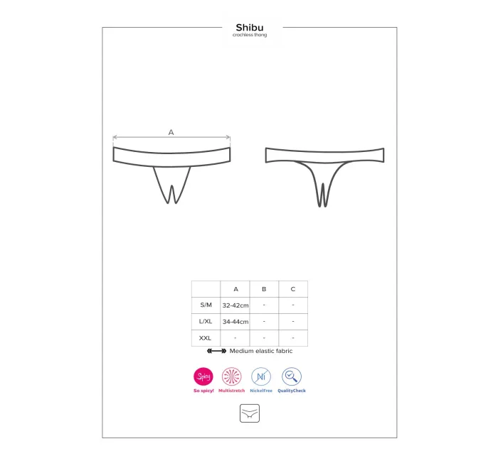 Horúca tangá Shibu crotchless thong - Obsessive