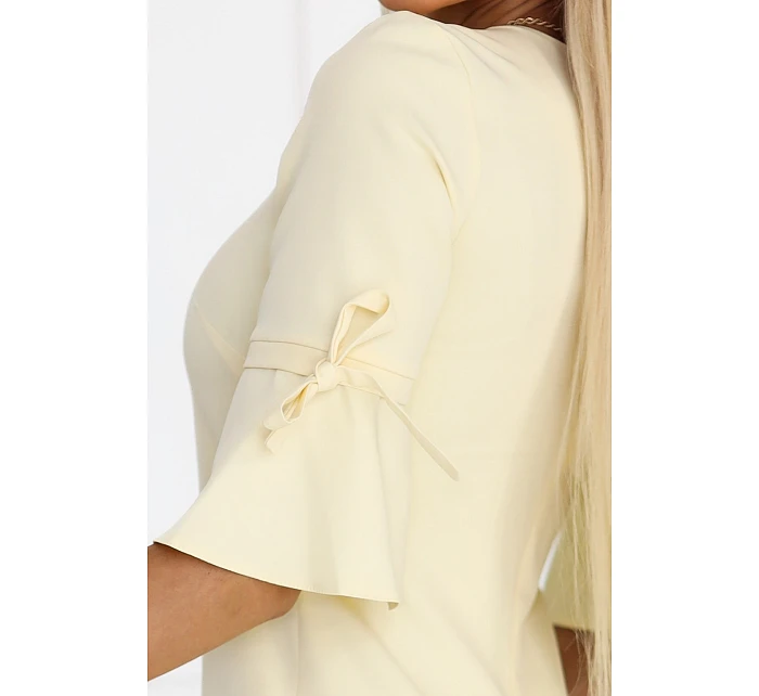 Dámske šaty 217-12 NEVA pastelová žltá - Numoco