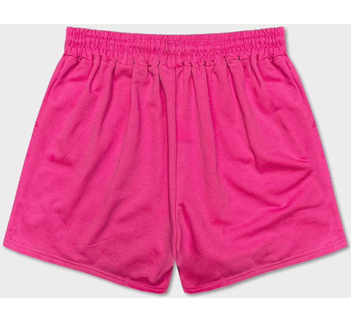 Ružové dámske teplákové šortky (8K950-19)