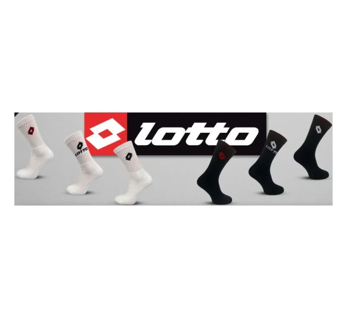 LOTTO froté ponožky čierne 3 páry 069739