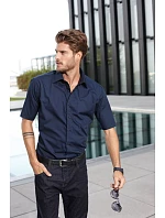 JN Popelínová business košile s krátkým rukávem 02.0 black model 22487631 - Daiber