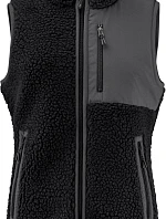 James Harvest Kingsley Fleece Vest Women Dámska fleecová vesta Sherpa „Two-Tone“ 62.1505 čierna