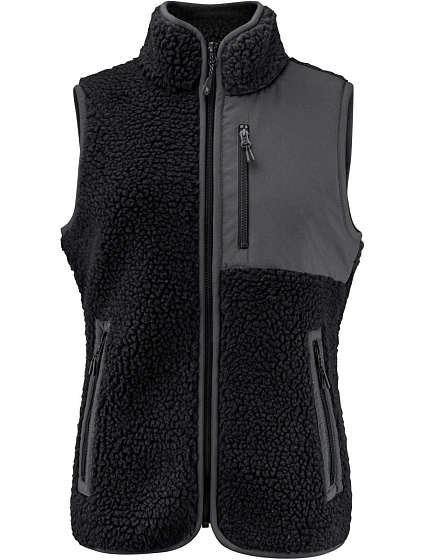 James Harvest Kingsley Fleece Vest Women Dámska fleecová vesta Sherpa „Two-Tone“ 62.1505 čierna James Harvest Kingsley Fleece Vest Women Dámska fleecová vesta Sherpa „Two-Tone“ 62.1505 čierna