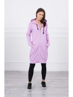Šaty s kapucňou, mikina fialová
