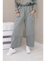 Komplet nových mikinových kalhot Punto model 20125512 khaki - K-Fashion