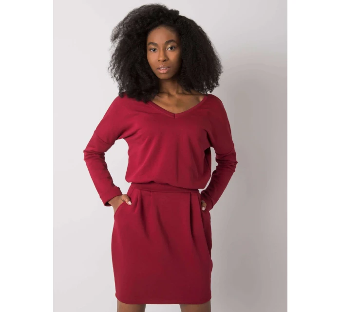 Šaty RV SK model 16732250 kaštanová - FPrice Šaty RV SK model 16732250 kaštanová - FPrice