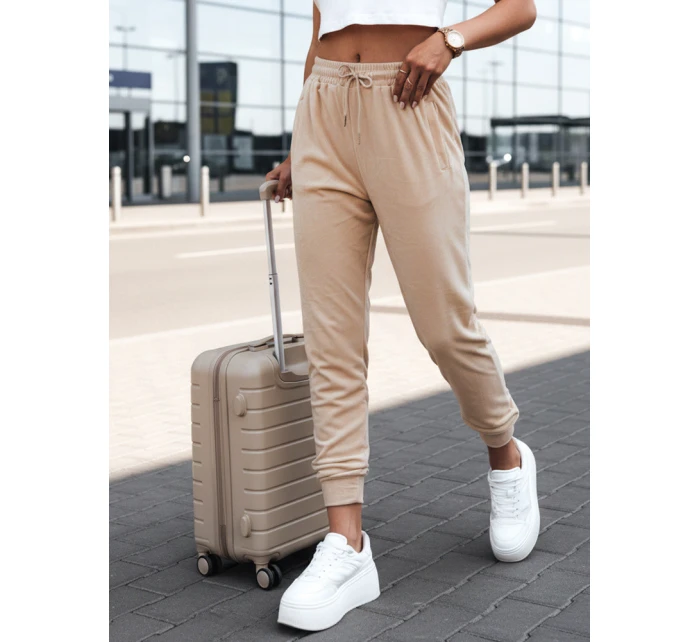 Dámské světle broskvové velurové tepláky Dstreet model 21993582 - FashionStreet