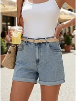 FashionStreet dámske modré džínsové šortky SY0505