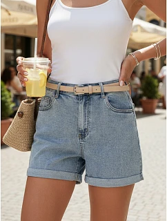 FashionStreet dámske modré džínsové šortky SY0505