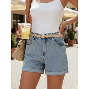 FashionStreet dámske modré džínsové šortky SY0505 FashionStreet dámske modré džínsové šortky SY0505