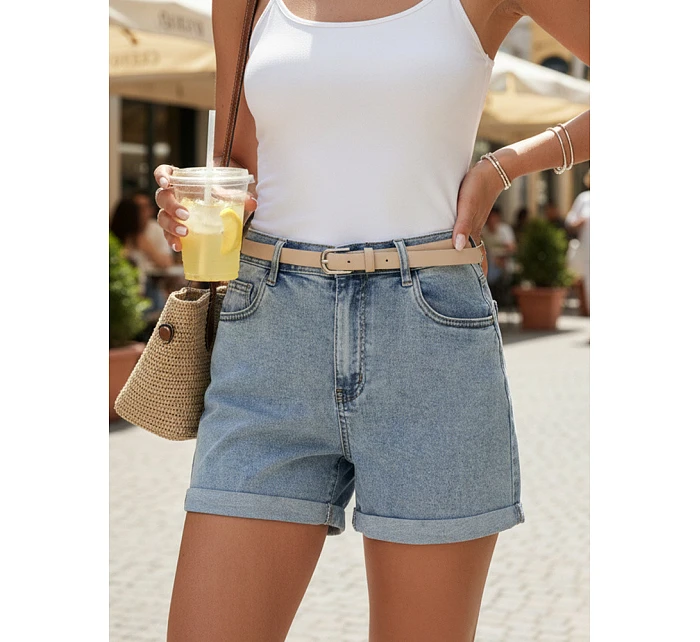 FashionStreet dámske modré džínsové šortky SY0505