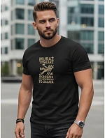 Pánske tričko s potlačou MURDERER čierne FashionStreet NX0106R
