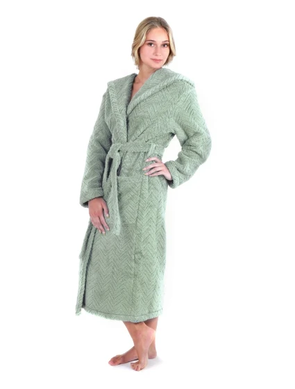 Dámsky župan Athena s kapucňou 3116 fern - Vestis Dámsky župan Athena s kapucňou 3116 fern - Vestis