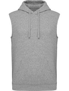 Kariban ProAct PA 393 Unisex mikina s kapucňou bez rukávov 20.P393 oxford grey
