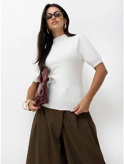 Sweter PM SW model 22334151 ecru - FPrice Sweter PM SW model 22334151 ecru - FPrice
