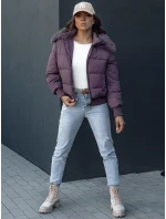 Dámská prošívaná zimní bunda s kožešinou fialová Dstreet model 21979230 - FashionStreet