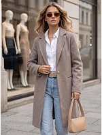 Dámsky klasický jednořadový kabát Fango FashionStreet NY0796 Dámsky klasický jednořadový kabát Fango FashionStreet NY0796