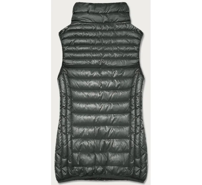 Dámska khaki vesta so stojatým golierom (B8233-11)