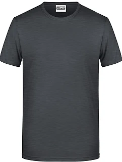 8008 Pánské tričko z bio bavlny model 22437911 black heather - Daiber