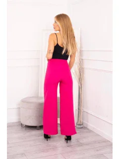 Široké kalhoty fuchsiové barvy