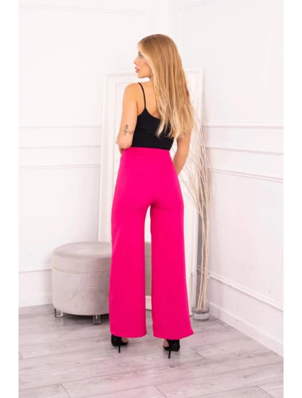 Široké kalhoty fuchsiové barvy