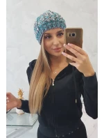 Dámska čiapka s brmbolcom Maria K335 tyrkysová