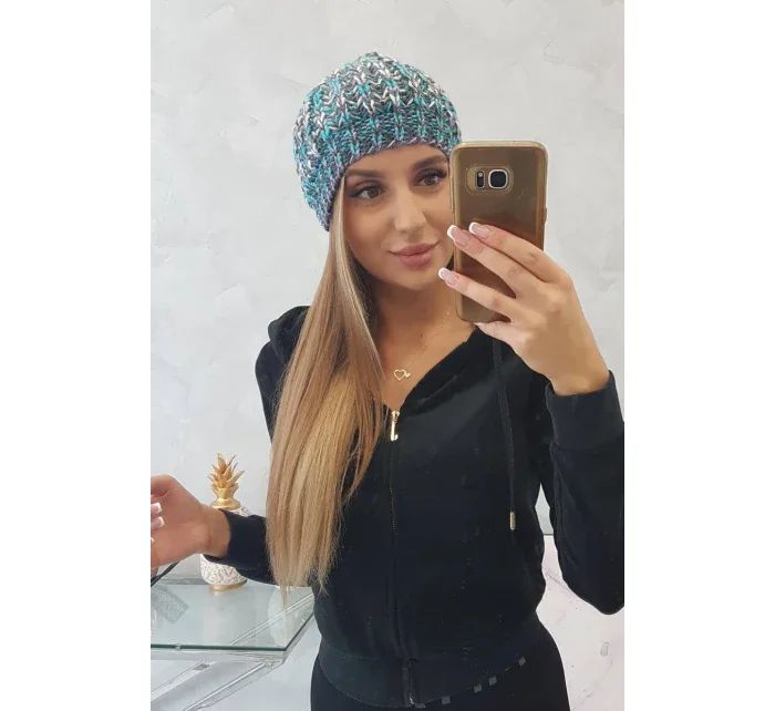 Dámska čiapka s brmbolcom Maria K335 tyrkysová