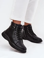 Dámske členkové topánky 24BT02-7978 Black - Unisoft