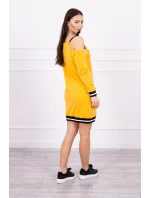 Šaty Tres Chic v horčicovej farbe