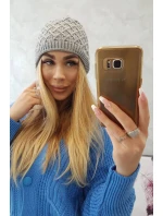 model 18750831 fleecová kšiltovka světle šedá - K-Fashion