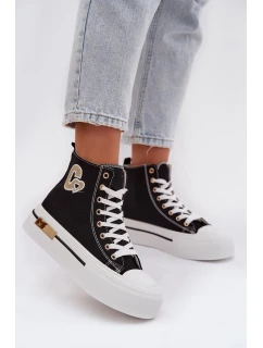 Dámské tenisky na platformě Černé Meloria