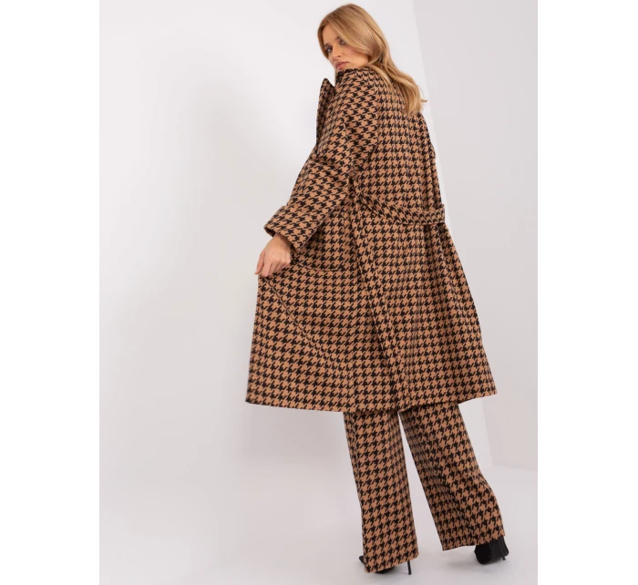 Płaszcz LK PL model 21228956 camelowy - FPrice Płaszcz LK PL model 21228956 camelowy - FPrice