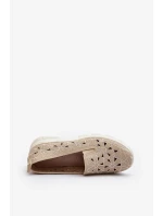 Béžové dámske ažurové topánky Emilei