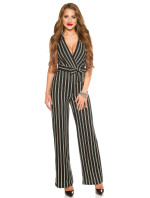 Sexy party jumpsuit with fabric belt