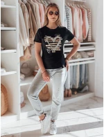 Dámske tričko so srdcom MARISS čierne FashionStreet RY2740