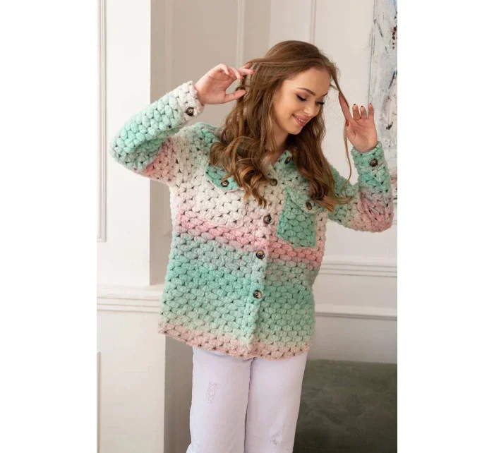 dámská košilová bunda se stojáčkem model 14991159 - MADE IN ITALY