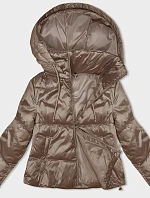 Dámska krátka bunda s odnímateľnou kapucňou S'West caramel (B8228-101)
