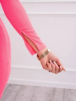 Šaty so zlatou retiazkou ružové neónové