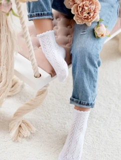 Dětské Ponožky Vzdušné Bílé