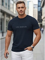 Pánske bavlnené tričko s nápisom Los Angeles tmavomodré FashionStreet NX5099R