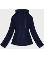 Tmavomodrá dámska mikina s nízkym stojačikom (HH020-04)